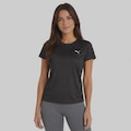 Camiseta Puma Ess Logo Poly Feminina PRETO