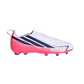 Chuteira de Campo Infantil adidas Sem Cadarço F50 Hyperfast League BRANCO/ROXO CLA