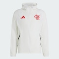Jaqueta Corta-Vento do CR Flamengo Tiro Travel adidas Masculina BRANCO