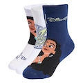 Kit Meias adidas Disneycom 3 Pares Infantil ROXO/BRANCO