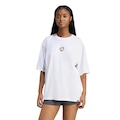 Camiseta Oversized Estampa Animal adidas Feminina BRANCO