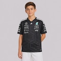 Camiseta Adidas Mercedes AMG Petronas Estampada Infantil PRETO