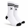 Meia Cano Alto Hurley Esportivo Canelado Adulto BRANCO