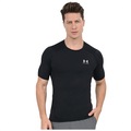 Camiseta Compressão Under Armour HG Masculina PRETO/BRANCO