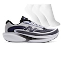 Tênis Masculino New Balance Ellipse + 3 Pares de Meias CINZA ESC/ROXO