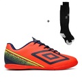 Chuteira de Futsal Umbro Force Masculina + Meião Team CORAL