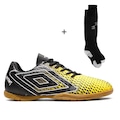 Chuteira de Futsal Adulto Umbro Mutant + Meião Umbro Team AMARELO
