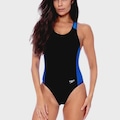 Maiô Speedo Cross Green'N Blue Liso Com Recorte Feminino PRETO