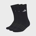Kit Meia adidas Essentials Crew 3 Pares Unissex PRETO