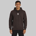 Blusão de Moletom New Era New York Yankees MLB Canguru com Capuz Masculino MARROM