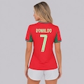 Camisa Portugal I 25/26 7 Ronaldo Puma Feminina VERMELHO