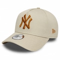 Boné Unissex New Era 9Forty A-Frame New York Yankees League MLB - Aba Curva BEGE