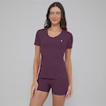 Camiseta T-Shirt Alto Giro Eterna Gola V PR26 Feminina ROXO