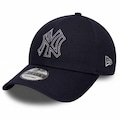 Boné Unissex New Era 9Forty New York Yankees Metallic - Aba Curva AZUL ESCURO