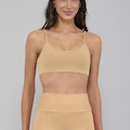 Top Alto Giro Eterno Liso Costas Decotado P26 Feminino LARANJA