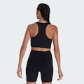 Top Fitness adidas Suporte Médio Pocket Feminino PRETO/BRANCO