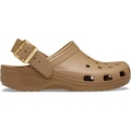 Sandália Crocs Classic Metallic Buckle Clog Sepia - Unissex MARROM