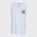 Camiseta Regata do Santos Surf Center Escudo Masculino BRANCO