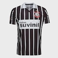Camisa Polo Corinthians Coimbra Retrô Suvinil 1995 Masculina PRETO