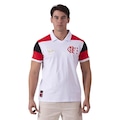 Camisa Braziline Polo Flamengo Junior 92 Masculina BRANCO/VERMELHO