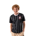 Camiseta do Corinthians Braziline Corinto Masculina PRETO/BRANCO