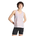 Camiseta Regata adidas Estampa Animal Icônica ADI365 Running Feminina CINZA/ROSA