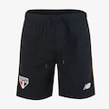 Bermuda do São Paulo 2026 Viagem New Balance Masculina PRETO