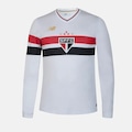 Camisa do São Paulo I 25/26 Manga Longa New Balance Masculina BRANCO