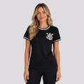 Camisa do Corinthians Arte Braziline Feminina PRETO