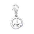 Jibbitz™ Pingente Sinal da Paz Derretida Único - Unissex BRANCO