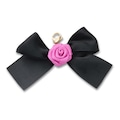 Jibbitz™ Pingente de Roseta Com Laço Preto Única - Unissex BRANCO
