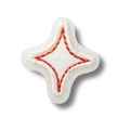 Jibbitz™ Estrela de 4 Pontas Artesanal Único - Unissex BRANCO