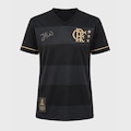 Camiseta Flamengo Braziline Volta Zico Infantil PRETO