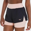 Short Mizuno 2x1 High Feminino AZUL/ROSA