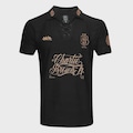 Camisa Polo Santos Wanted Orgulho da Baixada Masculina PRETO