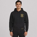 Blusão de Moletom Corinthians Escudo Masculino PRETO