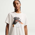 Camiseta Nike Sportswear Classic Oversized Feminina BRANCO/CINZA