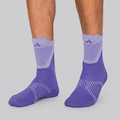 Meia Cano Médio adidas Run Light Crew Unissex ROXO