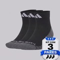 Kit Meia adidas Cano Médio 3 Pares PRF C CC QRT PRETO