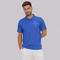 Camiseta Polo Cruzeiro Piquet FutFanatics Masculina AZUL