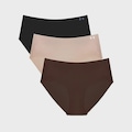 Kit Calcinhas Under Armour Pure Stretch com 3 Unidades - Adulto PRETO