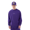 Blusão de Moletom New Era Tonal Crew Los Angeles Lakers Masculino ROXO