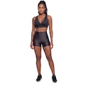 Conjunto Feminina Fitness Top Bojo e Short New Zig Vekyo Roupa De Academia Treino Musculação PRETO