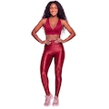 Conjunto Feminino Fitness Top Bojo e Calça New Zig Vekyo Roupa De Academia Treino Para Musculação VERMELHO