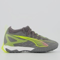 Chuteira Society Infantil Puma Mid Ultra 5 Match CINZA