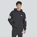 Jaqueta Moletom adidas 3 Listras Future Masculina PRETO