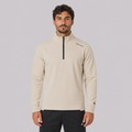 Blusão de Moletom Champion Quarter Zip Mini Script Logo Masculino BEGE