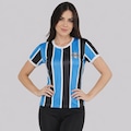 Camisa do Grêmio Baby Look Tricolor Feminina AZUL