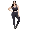 Calça Legging Plus Size Trinys Básica Suplex Power Feminina PRETO