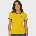 Camiseta do Brasil Básica Saga Braziline Feminina AMARELO